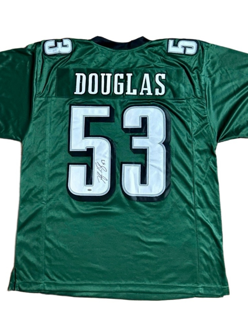 Philadelphia Eagles • X-Large • Green • Hugh Douglas • Signed • Jersey Shirt